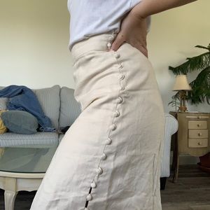Madewell LINEN midi skirt